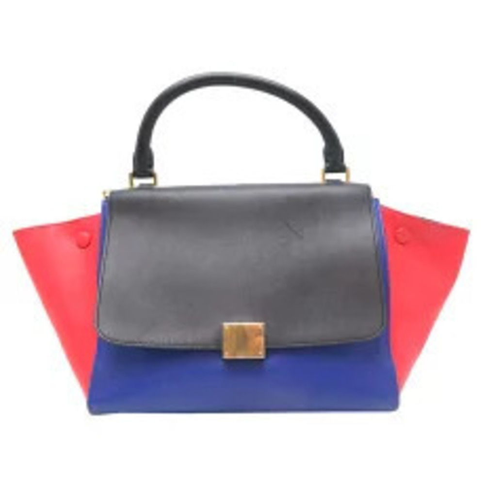 Celine Trapeze Handbag Leather Multicolor
